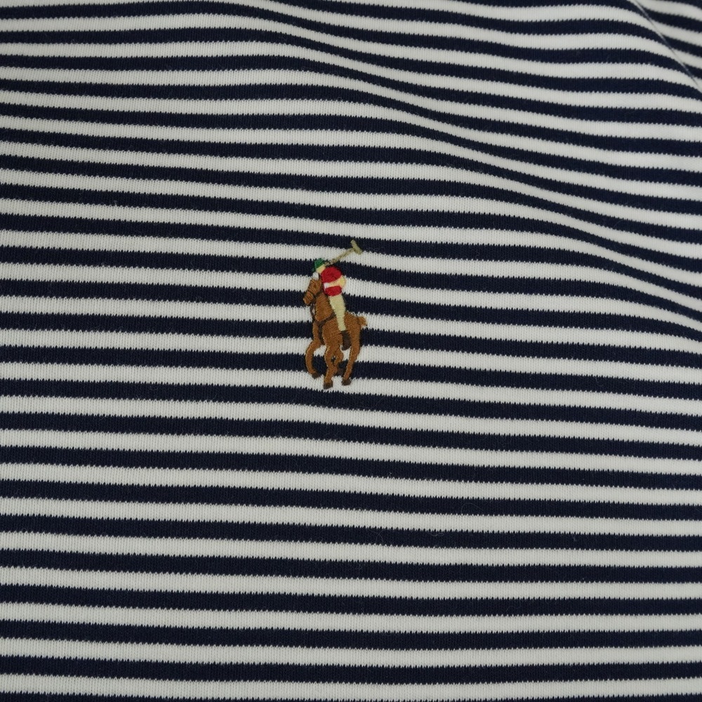 Polo Ralph Lauren Polo Shirt Men Large Blue White Striped Classic Fit Cotton - Picture 3 of 8